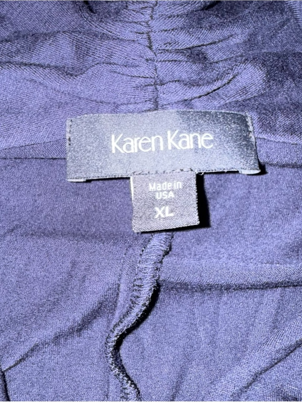 NWT KAREN KANE Cascade Wrap Dress - XL Navy - Picture 8 of 14